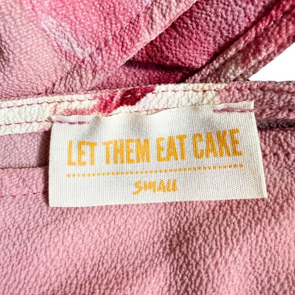LET THEM EAT CAKE “Adrienne” Pink Floral Jumpsuit Romper - Women’s Small - Picture 11 of 16
